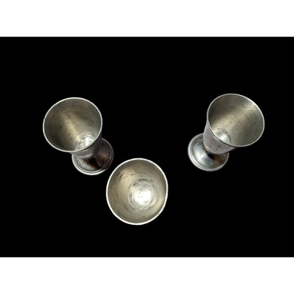 Vintage Revere Pewter Mini Goblet Set (3) - Picture 3 of 12